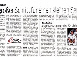 Neil Armstrong Servus TV, Kurier