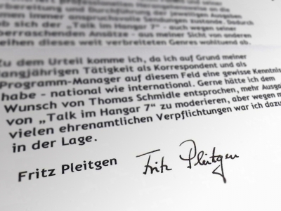 Schreiben von Fritz Pleitgen (WDR/ARD)